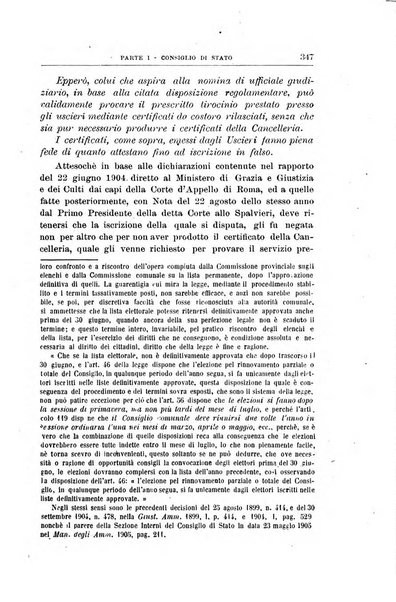 La giustizia amministrativa raccolta di decisioni e pareri del Consiglio di Stato, decisioni della Corte dei conti, sentenze della Cassazione di Roma, e decisioni delle Giunte provinciali amministrative