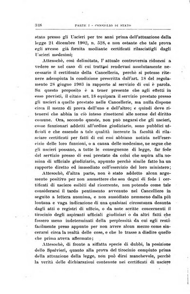 La giustizia amministrativa raccolta di decisioni e pareri del Consiglio di Stato, decisioni della Corte dei conti, sentenze della Cassazione di Roma, e decisioni delle Giunte provinciali amministrative