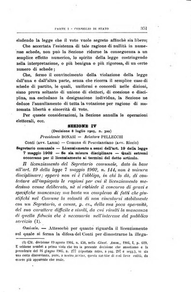 La giustizia amministrativa raccolta di decisioni e pareri del Consiglio di Stato, decisioni della Corte dei conti, sentenze della Cassazione di Roma, e decisioni delle Giunte provinciali amministrative