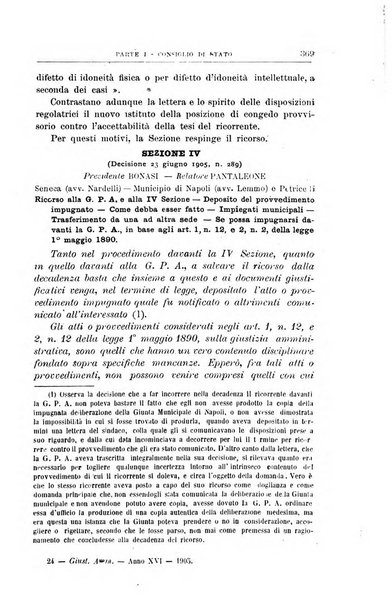 La giustizia amministrativa raccolta di decisioni e pareri del Consiglio di Stato, decisioni della Corte dei conti, sentenze della Cassazione di Roma, e decisioni delle Giunte provinciali amministrative