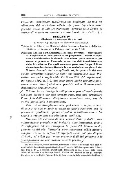 La giustizia amministrativa raccolta di decisioni e pareri del Consiglio di Stato, decisioni della Corte dei conti, sentenze della Cassazione di Roma, e decisioni delle Giunte provinciali amministrative