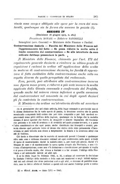 La giustizia amministrativa raccolta di decisioni e pareri del Consiglio di Stato, decisioni della Corte dei conti, sentenze della Cassazione di Roma, e decisioni delle Giunte provinciali amministrative