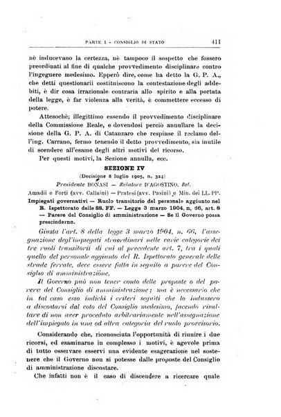 La giustizia amministrativa raccolta di decisioni e pareri del Consiglio di Stato, decisioni della Corte dei conti, sentenze della Cassazione di Roma, e decisioni delle Giunte provinciali amministrative