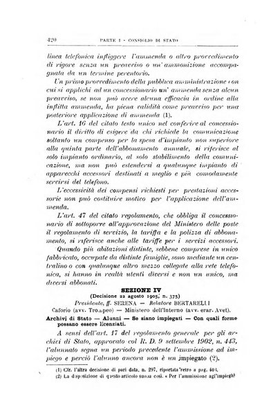 La giustizia amministrativa raccolta di decisioni e pareri del Consiglio di Stato, decisioni della Corte dei conti, sentenze della Cassazione di Roma, e decisioni delle Giunte provinciali amministrative