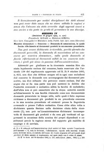 La giustizia amministrativa raccolta di decisioni e pareri del Consiglio di Stato, decisioni della Corte dei conti, sentenze della Cassazione di Roma, e decisioni delle Giunte provinciali amministrative