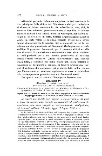 La giustizia amministrativa raccolta di decisioni e pareri del Consiglio di Stato, decisioni della Corte dei conti, sentenze della Cassazione di Roma, e decisioni delle Giunte provinciali amministrative