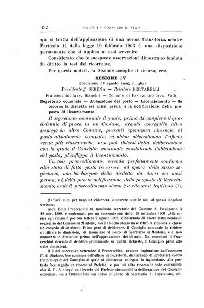 La giustizia amministrativa raccolta di decisioni e pareri del Consiglio di Stato, decisioni della Corte dei conti, sentenze della Cassazione di Roma, e decisioni delle Giunte provinciali amministrative