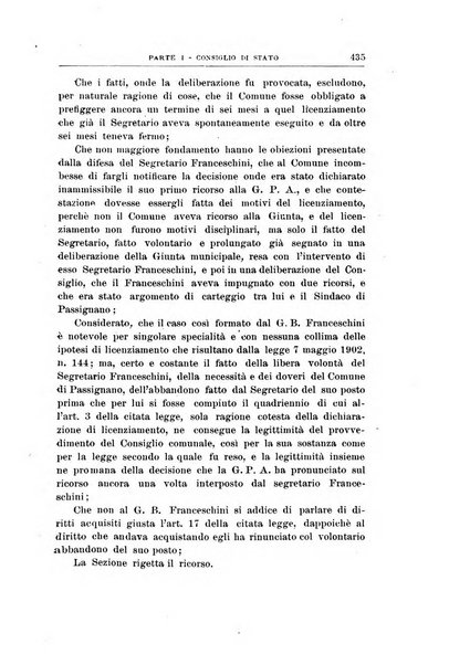 La giustizia amministrativa raccolta di decisioni e pareri del Consiglio di Stato, decisioni della Corte dei conti, sentenze della Cassazione di Roma, e decisioni delle Giunte provinciali amministrative