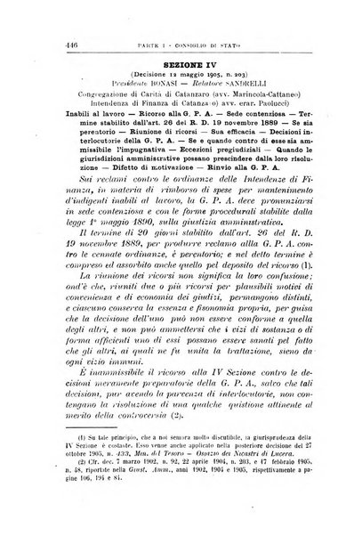 La giustizia amministrativa raccolta di decisioni e pareri del Consiglio di Stato, decisioni della Corte dei conti, sentenze della Cassazione di Roma, e decisioni delle Giunte provinciali amministrative