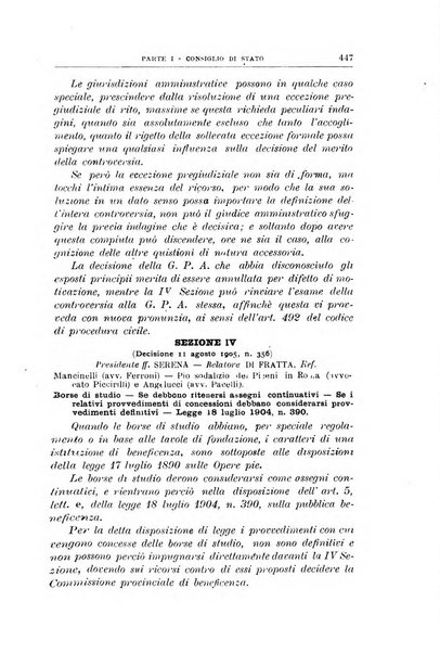 La giustizia amministrativa raccolta di decisioni e pareri del Consiglio di Stato, decisioni della Corte dei conti, sentenze della Cassazione di Roma, e decisioni delle Giunte provinciali amministrative