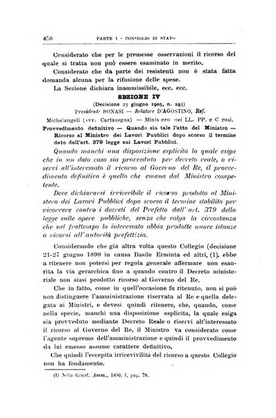 La giustizia amministrativa raccolta di decisioni e pareri del Consiglio di Stato, decisioni della Corte dei conti, sentenze della Cassazione di Roma, e decisioni delle Giunte provinciali amministrative