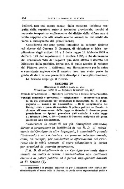 La giustizia amministrativa raccolta di decisioni e pareri del Consiglio di Stato, decisioni della Corte dei conti, sentenze della Cassazione di Roma, e decisioni delle Giunte provinciali amministrative