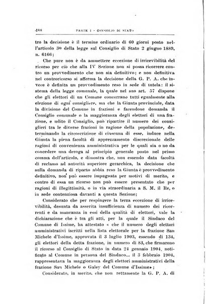 La giustizia amministrativa raccolta di decisioni e pareri del Consiglio di Stato, decisioni della Corte dei conti, sentenze della Cassazione di Roma, e decisioni delle Giunte provinciali amministrative