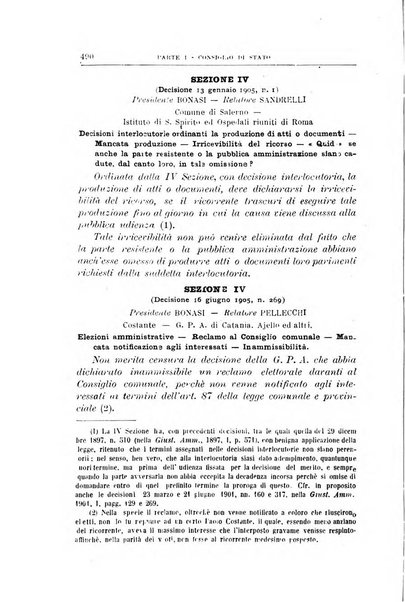 La giustizia amministrativa raccolta di decisioni e pareri del Consiglio di Stato, decisioni della Corte dei conti, sentenze della Cassazione di Roma, e decisioni delle Giunte provinciali amministrative