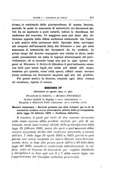 La giustizia amministrativa raccolta di decisioni e pareri del Consiglio di Stato, decisioni della Corte dei conti, sentenze della Cassazione di Roma, e decisioni delle Giunte provinciali amministrative