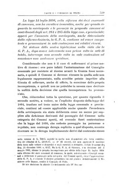 La giustizia amministrativa raccolta di decisioni e pareri del Consiglio di Stato, decisioni della Corte dei conti, sentenze della Cassazione di Roma, e decisioni delle Giunte provinciali amministrative