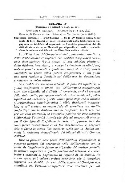 La giustizia amministrativa raccolta di decisioni e pareri del Consiglio di Stato, decisioni della Corte dei conti, sentenze della Cassazione di Roma, e decisioni delle Giunte provinciali amministrative