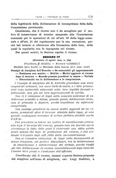 La giustizia amministrativa raccolta di decisioni e pareri del Consiglio di Stato, decisioni della Corte dei conti, sentenze della Cassazione di Roma, e decisioni delle Giunte provinciali amministrative