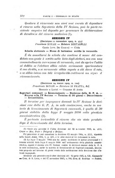 La giustizia amministrativa raccolta di decisioni e pareri del Consiglio di Stato, decisioni della Corte dei conti, sentenze della Cassazione di Roma, e decisioni delle Giunte provinciali amministrative