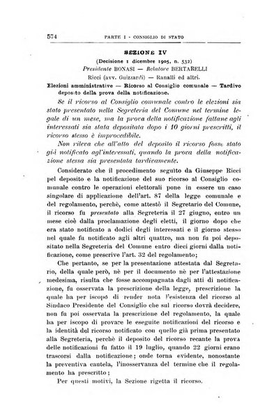 La giustizia amministrativa raccolta di decisioni e pareri del Consiglio di Stato, decisioni della Corte dei conti, sentenze della Cassazione di Roma, e decisioni delle Giunte provinciali amministrative