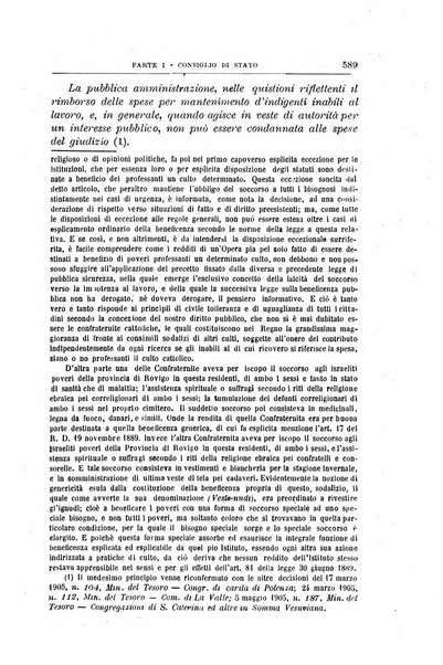 La giustizia amministrativa raccolta di decisioni e pareri del Consiglio di Stato, decisioni della Corte dei conti, sentenze della Cassazione di Roma, e decisioni delle Giunte provinciali amministrative