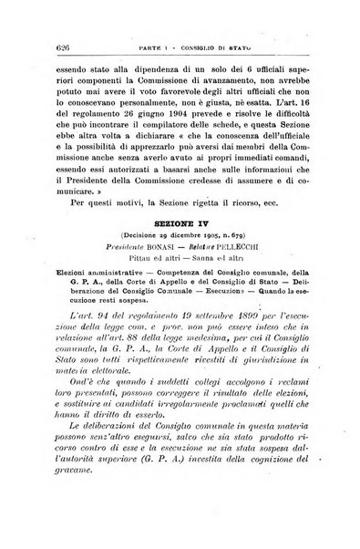 La giustizia amministrativa raccolta di decisioni e pareri del Consiglio di Stato, decisioni della Corte dei conti, sentenze della Cassazione di Roma, e decisioni delle Giunte provinciali amministrative