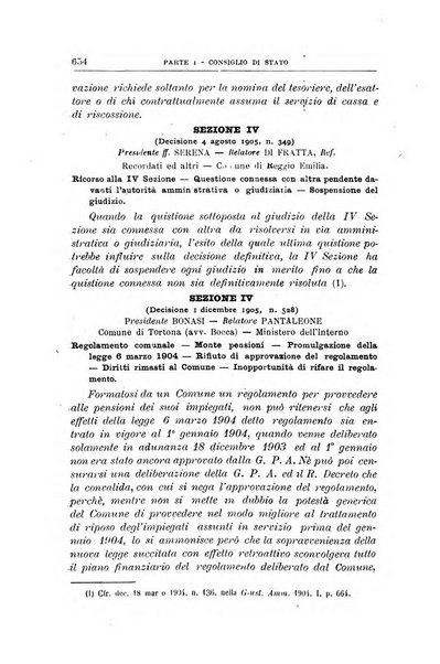 La giustizia amministrativa raccolta di decisioni e pareri del Consiglio di Stato, decisioni della Corte dei conti, sentenze della Cassazione di Roma, e decisioni delle Giunte provinciali amministrative