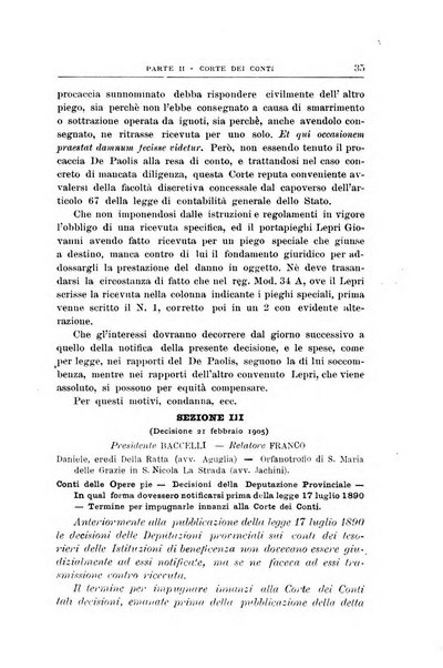 La giustizia amministrativa raccolta di decisioni e pareri del Consiglio di Stato, decisioni della Corte dei conti, sentenze della Cassazione di Roma, e decisioni delle Giunte provinciali amministrative