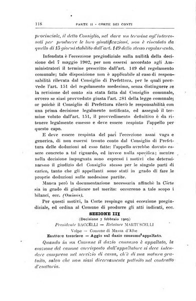 La giustizia amministrativa raccolta di decisioni e pareri del Consiglio di Stato, decisioni della Corte dei conti, sentenze della Cassazione di Roma, e decisioni delle Giunte provinciali amministrative