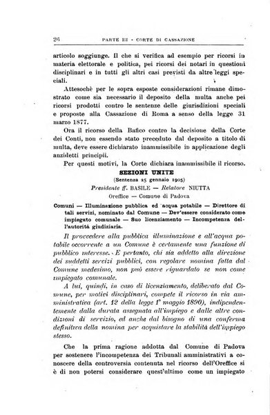 La giustizia amministrativa raccolta di decisioni e pareri del Consiglio di Stato, decisioni della Corte dei conti, sentenze della Cassazione di Roma, e decisioni delle Giunte provinciali amministrative