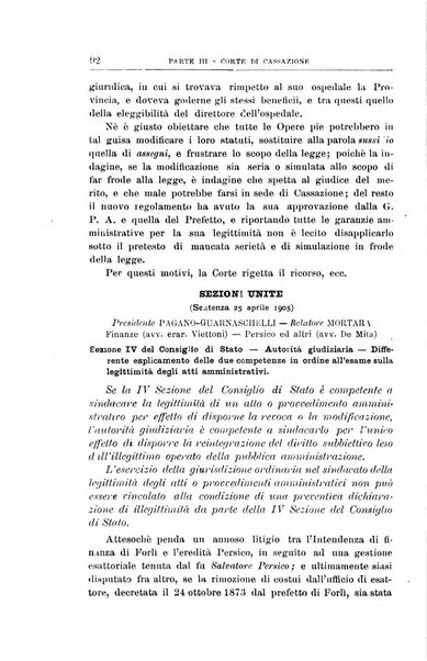 La giustizia amministrativa raccolta di decisioni e pareri del Consiglio di Stato, decisioni della Corte dei conti, sentenze della Cassazione di Roma, e decisioni delle Giunte provinciali amministrative