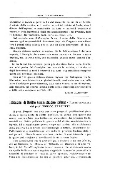 La giustizia amministrativa raccolta di decisioni e pareri del Consiglio di Stato, decisioni della Corte dei conti, sentenze della Cassazione di Roma, e decisioni delle Giunte provinciali amministrative