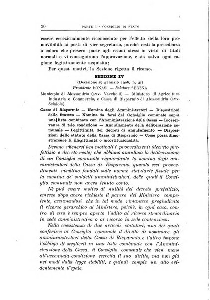 La giustizia amministrativa raccolta di decisioni e pareri del Consiglio di Stato, decisioni della Corte dei conti, sentenze della Cassazione di Roma, e decisioni delle Giunte provinciali amministrative