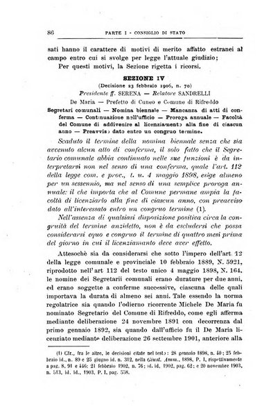 La giustizia amministrativa raccolta di decisioni e pareri del Consiglio di Stato, decisioni della Corte dei conti, sentenze della Cassazione di Roma, e decisioni delle Giunte provinciali amministrative