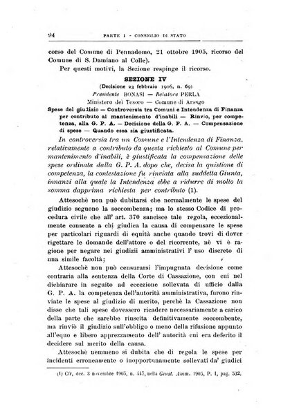 La giustizia amministrativa raccolta di decisioni e pareri del Consiglio di Stato, decisioni della Corte dei conti, sentenze della Cassazione di Roma, e decisioni delle Giunte provinciali amministrative