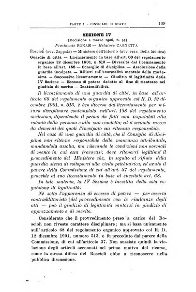 La giustizia amministrativa raccolta di decisioni e pareri del Consiglio di Stato, decisioni della Corte dei conti, sentenze della Cassazione di Roma, e decisioni delle Giunte provinciali amministrative