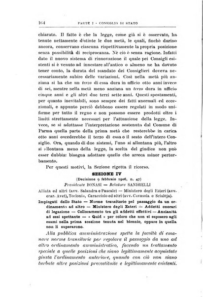 La giustizia amministrativa raccolta di decisioni e pareri del Consiglio di Stato, decisioni della Corte dei conti, sentenze della Cassazione di Roma, e decisioni delle Giunte provinciali amministrative