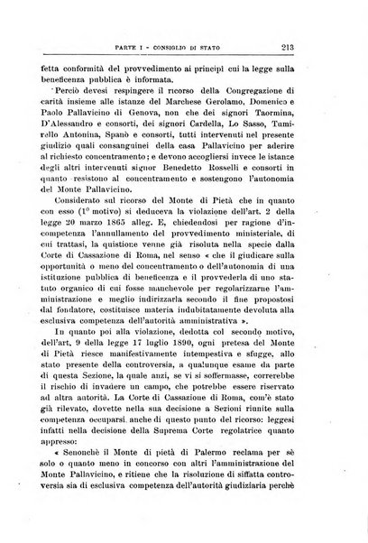 La giustizia amministrativa raccolta di decisioni e pareri del Consiglio di Stato, decisioni della Corte dei conti, sentenze della Cassazione di Roma, e decisioni delle Giunte provinciali amministrative