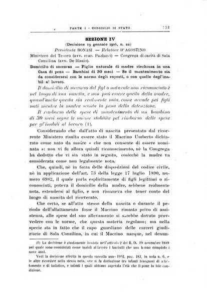 La giustizia amministrativa raccolta di decisioni e pareri del Consiglio di Stato, decisioni della Corte dei conti, sentenze della Cassazione di Roma, e decisioni delle Giunte provinciali amministrative