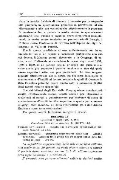 La giustizia amministrativa raccolta di decisioni e pareri del Consiglio di Stato, decisioni della Corte dei conti, sentenze della Cassazione di Roma, e decisioni delle Giunte provinciali amministrative