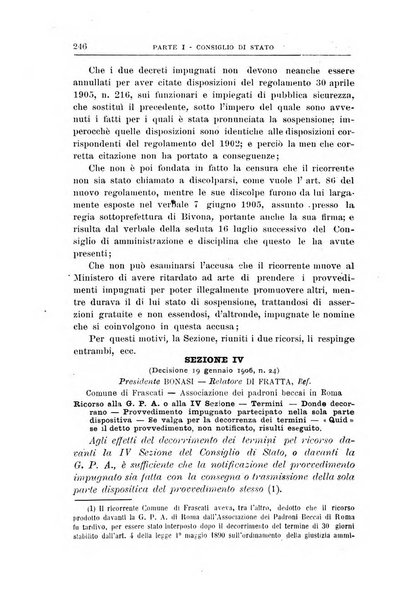 La giustizia amministrativa raccolta di decisioni e pareri del Consiglio di Stato, decisioni della Corte dei conti, sentenze della Cassazione di Roma, e decisioni delle Giunte provinciali amministrative