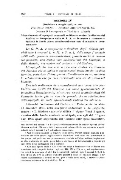 La giustizia amministrativa raccolta di decisioni e pareri del Consiglio di Stato, decisioni della Corte dei conti, sentenze della Cassazione di Roma, e decisioni delle Giunte provinciali amministrative