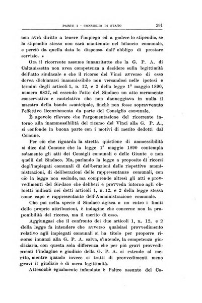 La giustizia amministrativa raccolta di decisioni e pareri del Consiglio di Stato, decisioni della Corte dei conti, sentenze della Cassazione di Roma, e decisioni delle Giunte provinciali amministrative