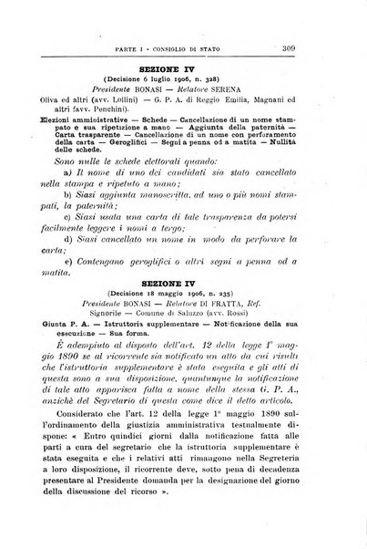 La giustizia amministrativa raccolta di decisioni e pareri del Consiglio di Stato, decisioni della Corte dei conti, sentenze della Cassazione di Roma, e decisioni delle Giunte provinciali amministrative