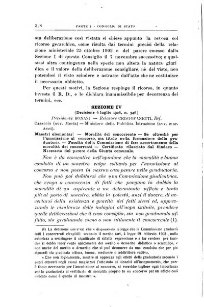 La giustizia amministrativa raccolta di decisioni e pareri del Consiglio di Stato, decisioni della Corte dei conti, sentenze della Cassazione di Roma, e decisioni delle Giunte provinciali amministrative