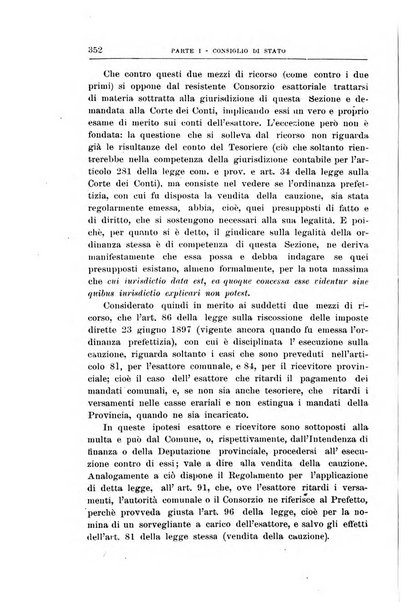 La giustizia amministrativa raccolta di decisioni e pareri del Consiglio di Stato, decisioni della Corte dei conti, sentenze della Cassazione di Roma, e decisioni delle Giunte provinciali amministrative