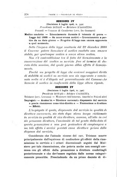 La giustizia amministrativa raccolta di decisioni e pareri del Consiglio di Stato, decisioni della Corte dei conti, sentenze della Cassazione di Roma, e decisioni delle Giunte provinciali amministrative