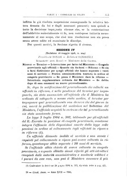 La giustizia amministrativa raccolta di decisioni e pareri del Consiglio di Stato, decisioni della Corte dei conti, sentenze della Cassazione di Roma, e decisioni delle Giunte provinciali amministrative