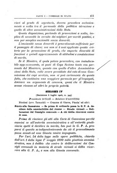 La giustizia amministrativa raccolta di decisioni e pareri del Consiglio di Stato, decisioni della Corte dei conti, sentenze della Cassazione di Roma, e decisioni delle Giunte provinciali amministrative