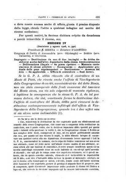 La giustizia amministrativa raccolta di decisioni e pareri del Consiglio di Stato, decisioni della Corte dei conti, sentenze della Cassazione di Roma, e decisioni delle Giunte provinciali amministrative